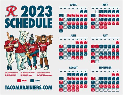 Rainiers 2023 Schedule - We R Tacoma