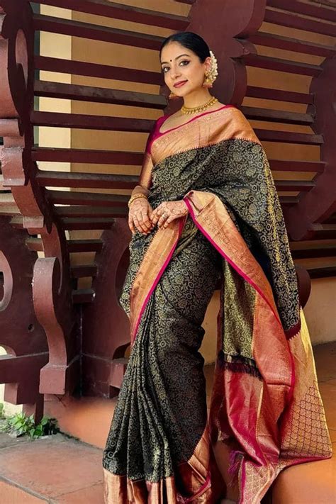 Inspiring Black Soft Silk Saree With Divine Blouse Piece – LajreeDesigner