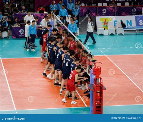 Volleyball Match at the 2019 Asian Games in Jakarta-Palembang ...
