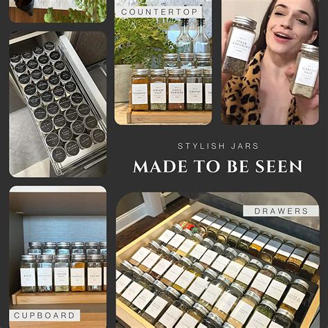 Wholesale Transparent Square Empty Glass Bottle Spice Jar Set Clear ...