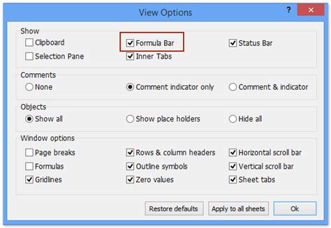 Image result for Excel Formula Bar Disappeared