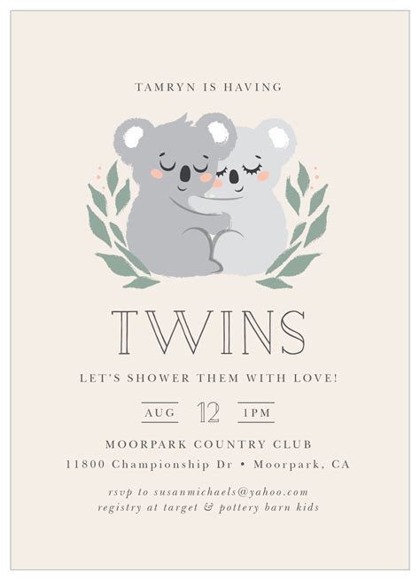 Funny Twin Baby Invitations Stork Twin Themed Baby Shower Invitations