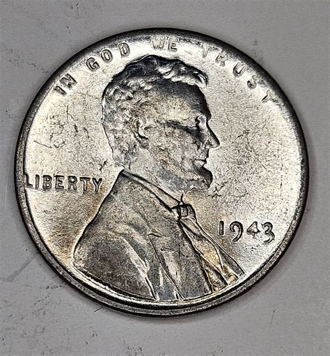 1943 p AU Lincoln Steel Cent- WWII Emergency Issue Lincoln Cent- USA ...