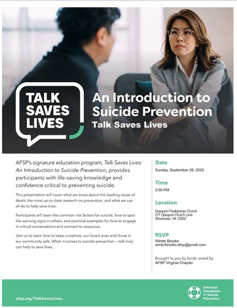 American Foundation for Suicide Prevention presents “An Introduction to ...