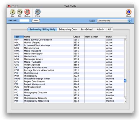 Image result for Service Task Table