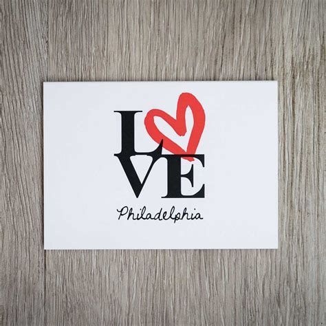 Philadelphia Love Sign Folded Note