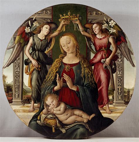 Madonna And Child With Two Angels