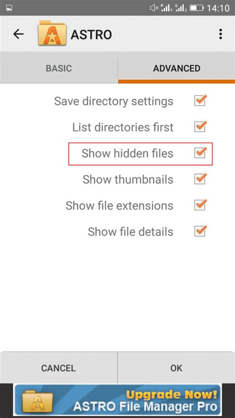 View Hidden Files in Android 的图像结果
