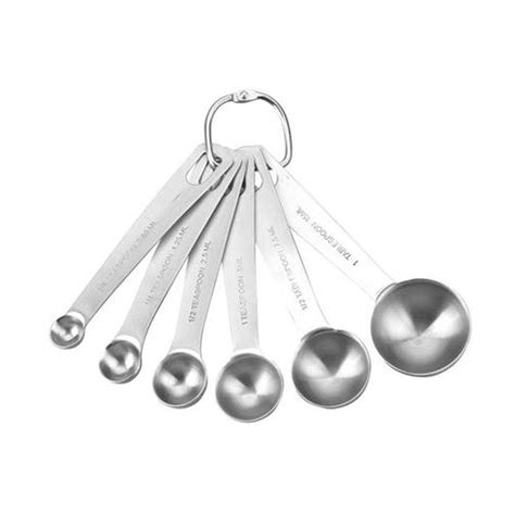 LLS Sets Of 6 Metering Measuring Spoons Tsp Tbsp, Stainless Steel ...