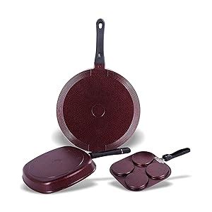 Buy Sumeet Nonstick Granite Finish DOROTHY cookware set (Grill Pan 22cm ...