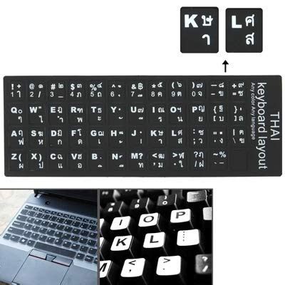 Standard Layout Keyboard Thai Learning Keyboard Layout Sticker For ...