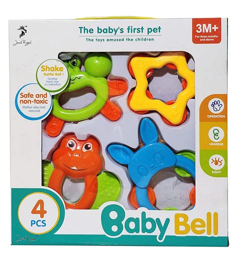 Buy Jack Royal Infants Non Toxic Plastic Set of Rattle Toys, Set of 4 ...