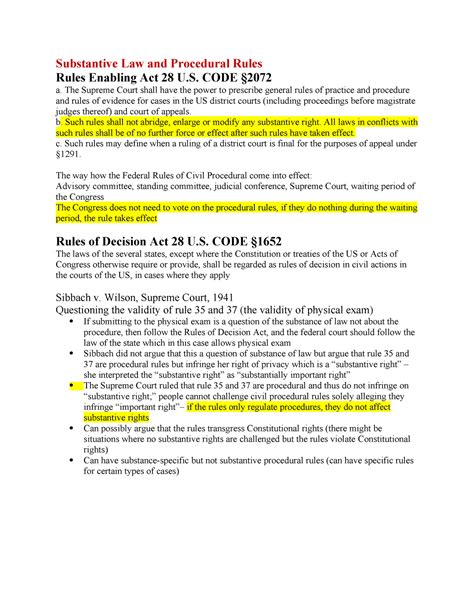 2019 - Struve - Civil Procedure - Substantive Law and Procedural Rules ...