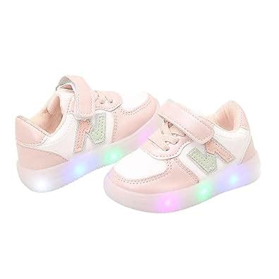 Buy Hopscotch Girls TPR and Rubber Solid LED Sneakers in Pink Color, UK ...
