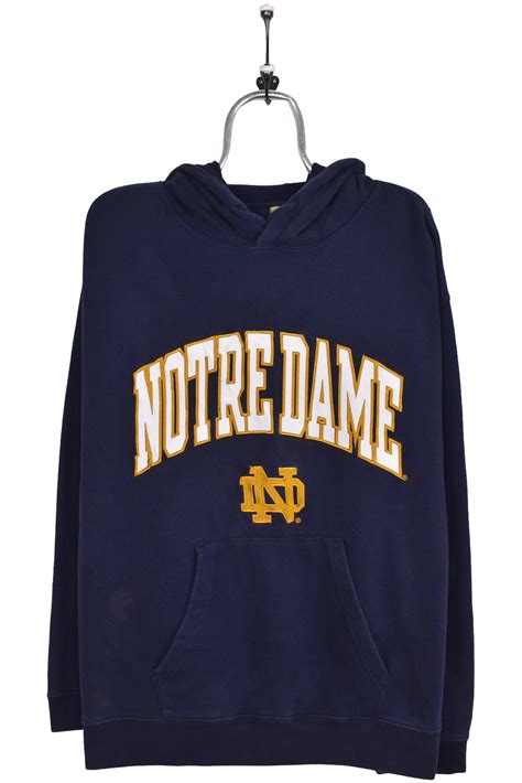 Vintage University of Notre Dame hoodie, navy embroidered sweatshirt