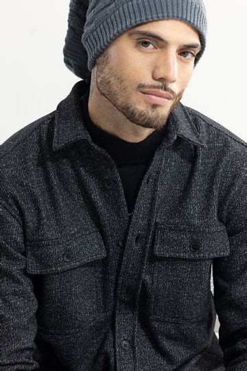 Buy Men's Spoondrift Grey Overshirt Online | SNITCH