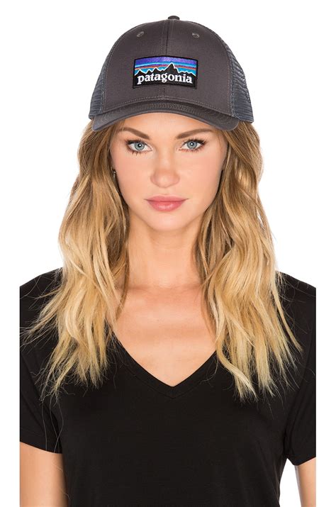 Patagonia P-6 Logo Trucker Hat in Forge Grey | REVOLVE