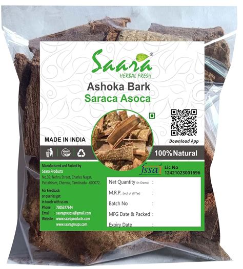 Saara Herbal FRESH Ashoka Pattai, Ashoka Bark, Ashoka Tree Bark, Saraca ...