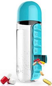 Vastate Pill Box Organizer with Water Bottle for Elderly and Special ...