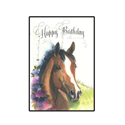 Happy Birthday Horse Card - Free Printable Templates
