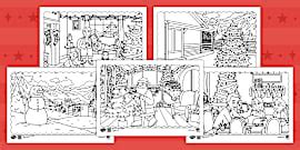 Christmas Alien Colouring Pages (teacher made) - Twinkl