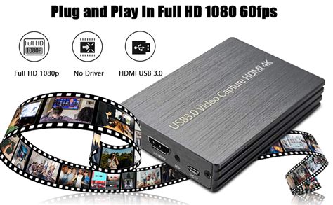 Microware 4K HDMI Capture Card With Loop-Out, Microphone Input and ...
