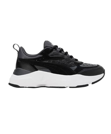 Buy Puma Womens Cassia Laser Cut Black-Black-Strong Gray Sneaker - 3UK ...
