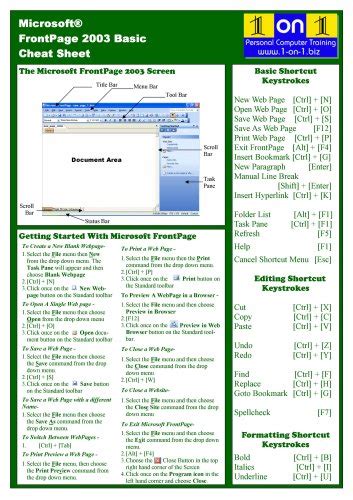 Microsoft FrontPage 2003 Basic Cheat Sheet : Chris Le Roy: Amazon.in: Books