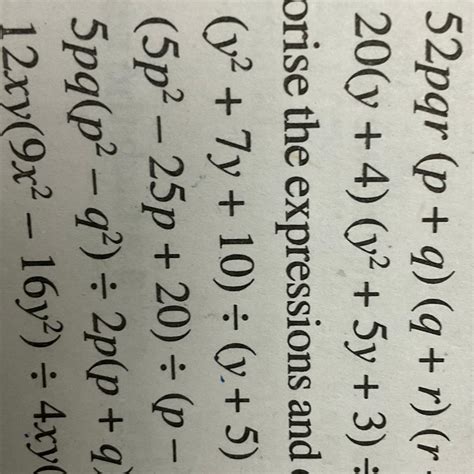 Factorise the expression and divide. The first one only. - Brainly.in