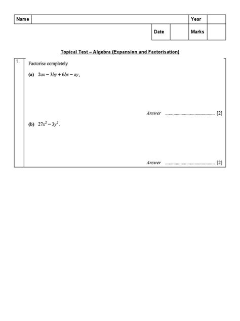 Image result for Algebra 1 Practice Test PDF