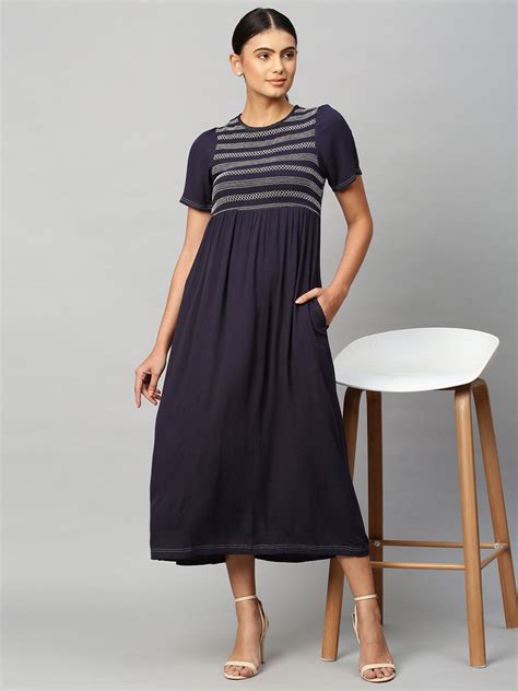 Buy Now Chemistry Crinkle Rayon Smocked Basque Dress