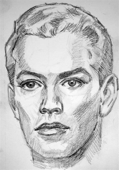drawing of young man