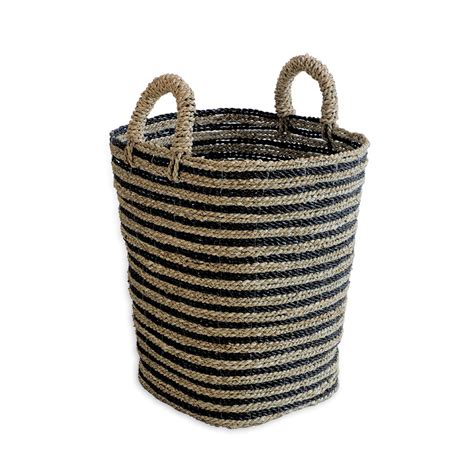 Conical basket black natural – Wovenloft