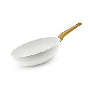 BERGNER Naturally Forged Aluminum 28cm (3 L) Wok, Marble Non-Stick ...