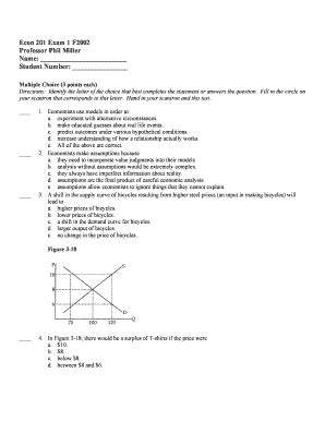 Econ 201 Exam 1 - Fill Online, Printable, Fillable, Blank | pdfFiller
