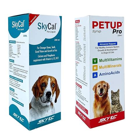 ALP Combo Of Skycal Pet Liquid & Petup Pro Syrup| Multi-Vitamin Multi ...