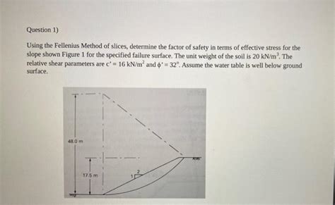 Image result for Fellenius Method. Question