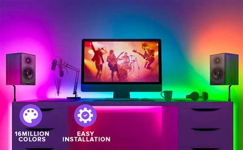 Xtreme Acoustics 5MM RGB LED Flexible Strip Light Multi Colour Kit with ...