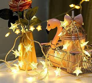 JAPSI LED Star Light For Decoration |Warm White (Star Mini 16 LED - 5 ...