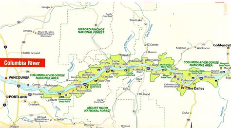 columbia river gorge map waterfalls - Columbia River Gorge Map ...