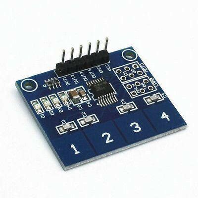 TTP224 4-Channel Digital Touch Sensor Module Capacitive Switch Button ...