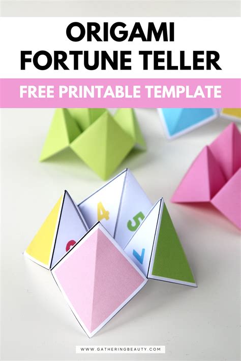Origami Fortune Teller - Free Printable — Gathering Beauty
