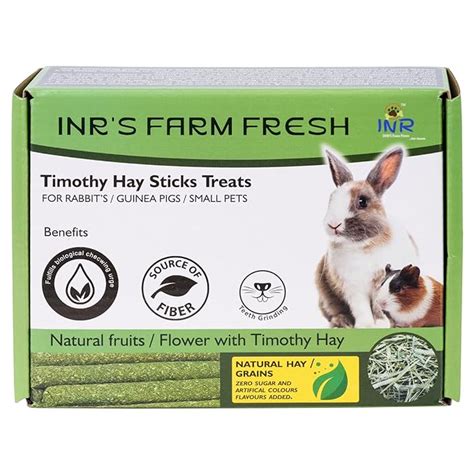 Buy INR's Farm Fresh Timothy Hay Stick Treats for Rabbits, Guinea Pigs ...