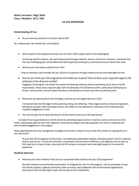 Image result for CAS Interviews