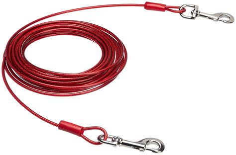 amazon basics Tie-Out Cable/Leash for Dogs up to 57 Kg, 30 Feet ...
