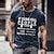 Men's Graphic Letter T shirt Distressed T Shirt Short Sleeve T shirt 3D ...