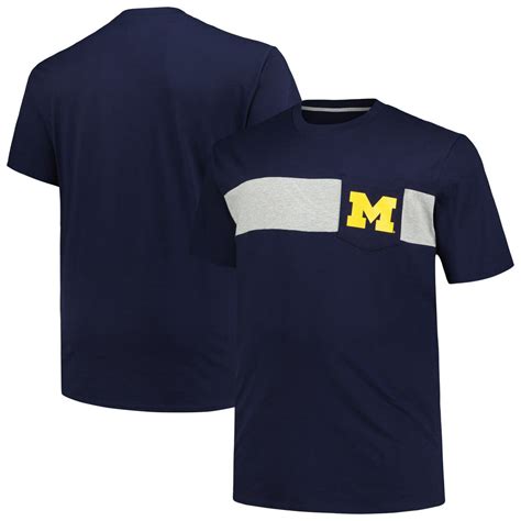 Profile NCAA Michigan Wolverines Big & Tall Color Stripe T-Shirt | Belk