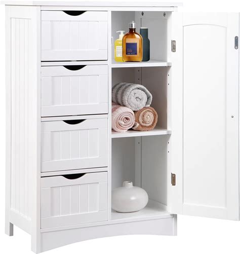 Amazon.com: ZenStyle Bathroom Floor Storage Cabinet, Freestanding Side ...