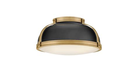 Hinkley Lighting 46353BK-LCB Barton 3 Light 18" Wide Flush Mount ...