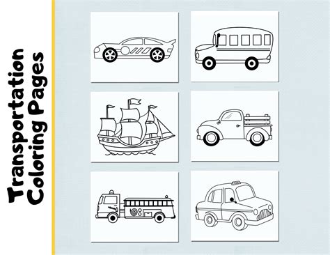Transportation Coloring Pages For Kids